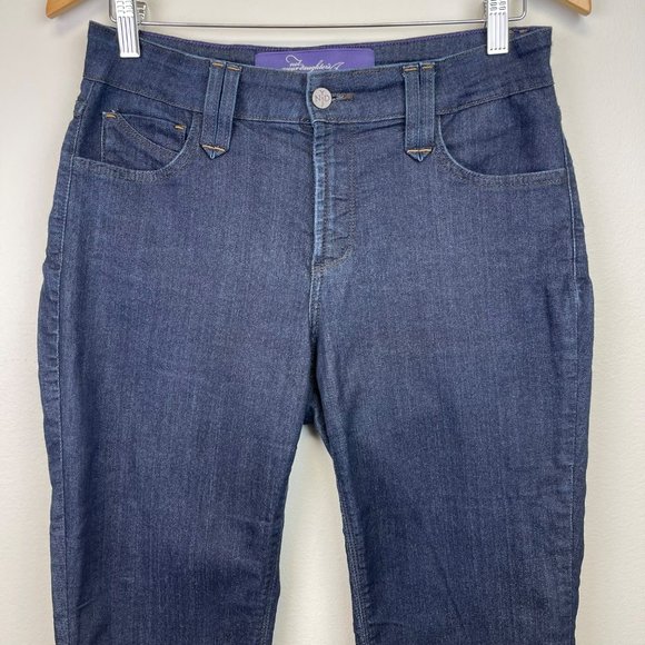 NYDJ Hayden Mid Rise Straight Leg Jeans Dark Wash Women's Size 6 Petite - Picture 3 of 13